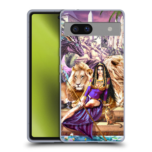 Ruth Thompson Art Egyptian Queen, Lions & Dragon Soft Gel Case for Google Pixel 7a