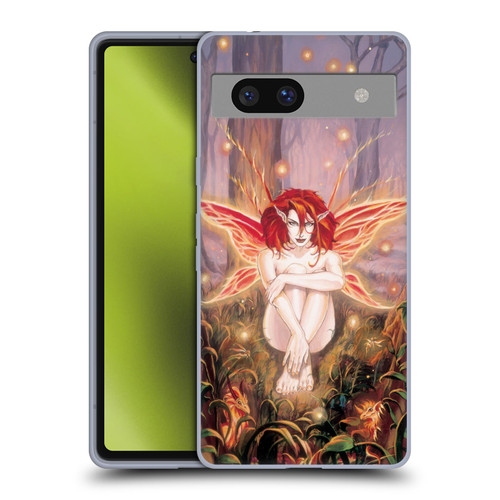 Ruth Thompson Art Ember Fire Fairy In Forest Soft Gel Case for Google Pixel 7a