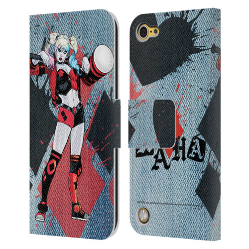 Batman DC Comics Harley Quinn Graphics Mallet Leather Book Wallet Case Cover For Apple iPod Touch 5G 5th Gen