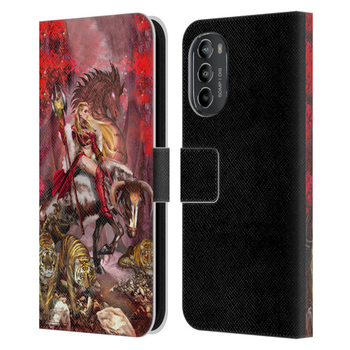 Ruth Thompson Art Taurus Bull, Tigers & Dragon Leather Book Wallet Case Cover For Motorola Moto G82 5G