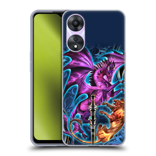 Ruth Thompson Art Purple Dragon, Sword & Lion Soft Gel Case for OPPO A78 5G