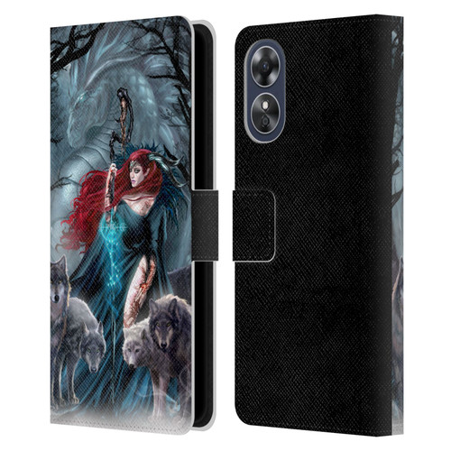 Ruth Thompson Art Scorpio With Wolves And Dragon Leather Book Wallet Case Cover For OPPO A17