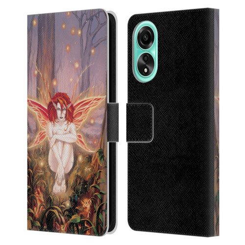 Ruth Thompson Art Ember Fire Fairy In Forest Leather Book Wallet Case Cover For OPPO A78 5G