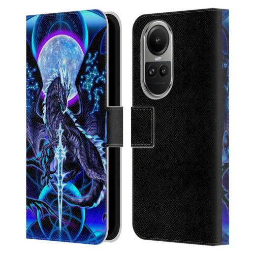 Ruth Thompson Art Dragon, Sword & Constellations Leather Book Wallet Case Cover For OPPO Reno10 5G / Reno10 Pro 5G