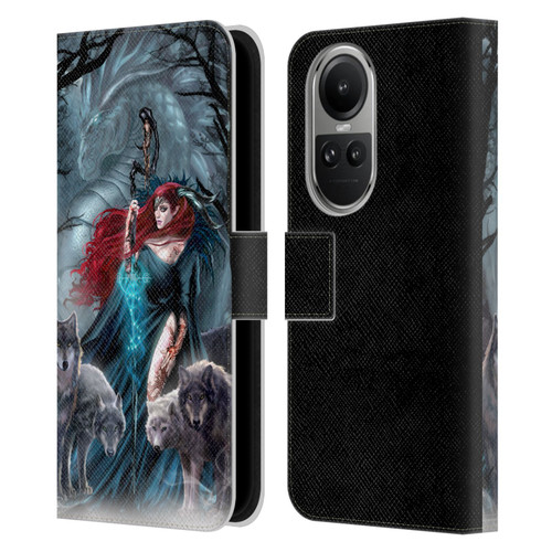 Ruth Thompson Art Scorpio With Wolves And Dragon Leather Book Wallet Case Cover For OPPO Reno10 5G / Reno10 Pro 5G