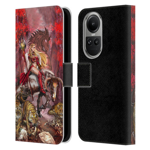 Ruth Thompson Art Taurus Bull, Tigers & Dragon Leather Book Wallet Case Cover For OPPO Reno10 5G / Reno10 Pro 5G