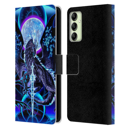 Ruth Thompson Art Dragon, Sword & Constellations Leather Book Wallet Case Cover For Samsung Galaxy A14 5G