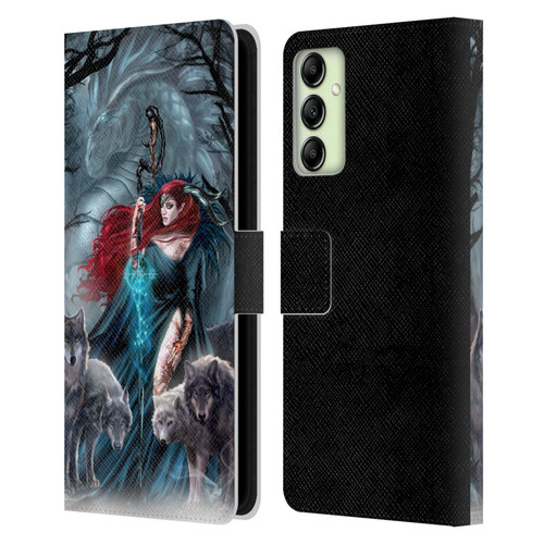 Ruth Thompson Art Scorpio With Wolves And Dragon Leather Book Wallet Case Cover For Samsung Galaxy A14 5G