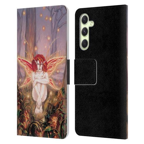 Ruth Thompson Art Ember Fire Fairy In Forest Leather Book Wallet Case Cover For Samsung Galaxy A54 5G