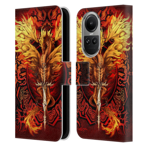 Ruth Thompson Dragons Flameblade Leather Book Wallet Case Cover For OPPO Reno10 5G / Reno10 Pro 5G