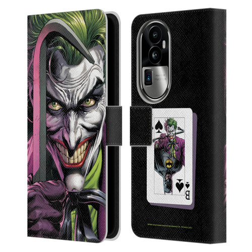 Batman DC Comics Three Jokers The Clown Leather Book Wallet Case Cover For OPPO Reno10 Pro+