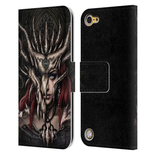 Sarah Richter Gothic Warrior Girl Leather Book Wallet Case Cover For Apple iPod Touch 5G 5th Gen