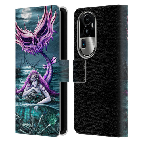 Sarah Richter Gothic Mermaid With Skeleton Pirate Leather Book Wallet Case Cover For OPPO Reno10 Pro+