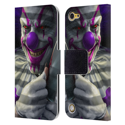 Tom Wood Horror Mischief The Clown Leather Book Wallet Case Cover For Apple iPod Touch 5G 5th Gen