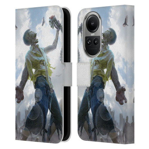 Tom Wood Horror Zombie Scraps Leather Book Wallet Case Cover For OPPO Reno10 5G / Reno10 Pro 5G