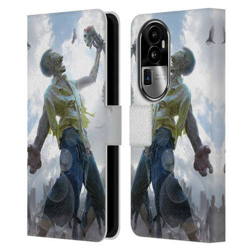 Tom Wood Horror Zombie Scraps Leather Book Wallet Case Cover For OPPO Reno10 Pro+