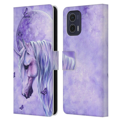 Selina Fenech Unicorns Moonlit Magic Leather Book Wallet Case Cover For Motorola Moto G73 5G