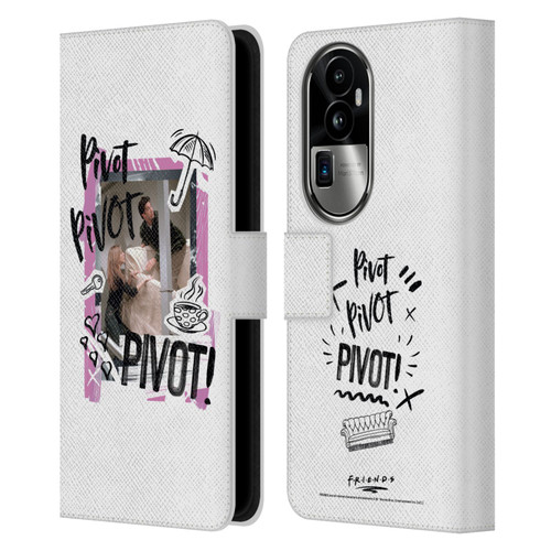 Friends TV Show Doodle Art Pivot Leather Book Wallet Case Cover For OPPO Reno10 Pro+