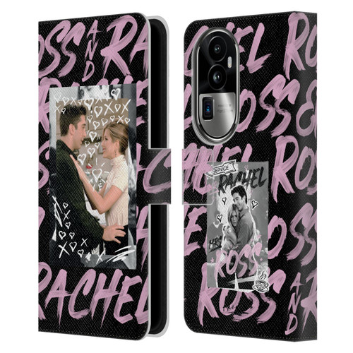 Friends TV Show Doodle Art Ross And Rachel Leather Book Wallet Case Cover For OPPO Reno10 Pro+