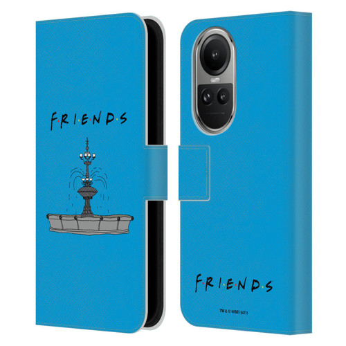Friends TV Show Iconic Fountain Leather Book Wallet Case Cover For OPPO Reno10 5G / Reno10 Pro 5G
