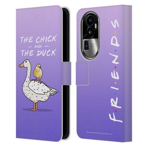 Friends TV Show Key Art Chick And Duck Leather Book Wallet Case Cover For OPPO Reno10 Pro+