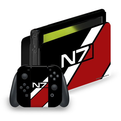 EA Bioware Mass Effect Graphics N7 Logo Stripes Vinyl Sticker Skin Decal Cover for Nintendo Switch OLED Bundle