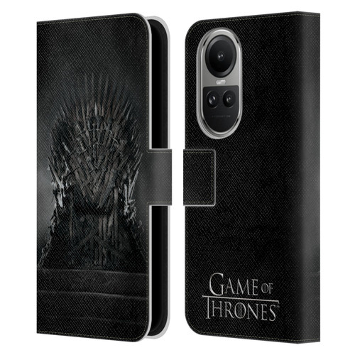 HBO Game of Thrones Key Art Iron Throne Leather Book Wallet Case Cover For OPPO Reno10 5G / Reno10 Pro 5G