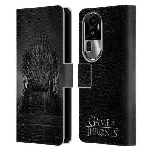 HBO Game of Thrones Key Art Iron Throne Leather Book Wallet Case Cover For OPPO Reno10 Pro+