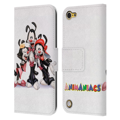 Animaniacs Graphics Formal Leather Book Wallet Case Cover For Apple iPod Touch 5G 5th Gen