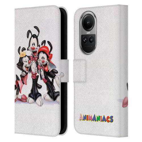 Animaniacs Graphics Formal Leather Book Wallet Case Cover For OPPO Reno10 5G / Reno10 Pro 5G