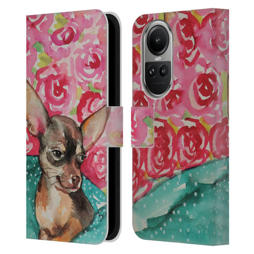 Sylvie Demers Nature Chihuahua Leather Book Wallet Case Cover For OPPO Reno10 5G / Reno10 Pro 5G