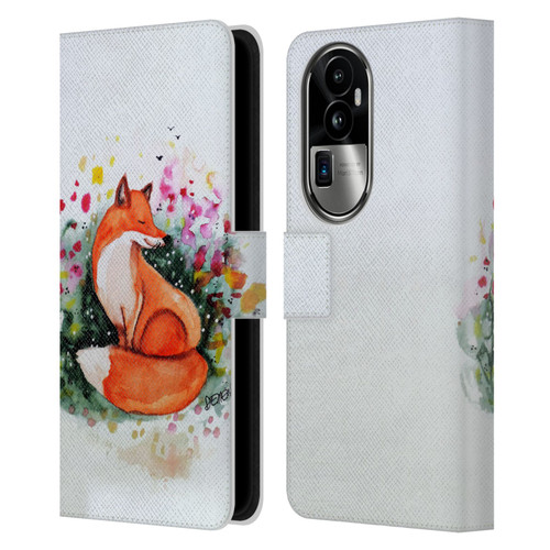 Sylvie Demers Nature Fox Beauty Leather Book Wallet Case Cover For OPPO Reno10 Pro+