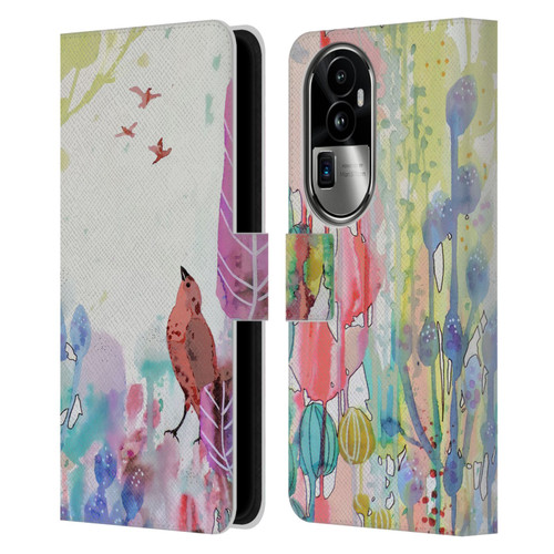 Sylvie Demers Nature Wings Leather Book Wallet Case Cover For OPPO Reno10 Pro+