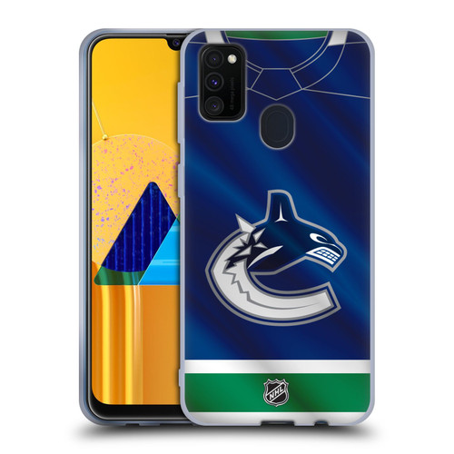 NHL Vancouver Canucks Jersey Soft Gel Case for Samsung Galaxy M30s (2019)/M21 (2020)