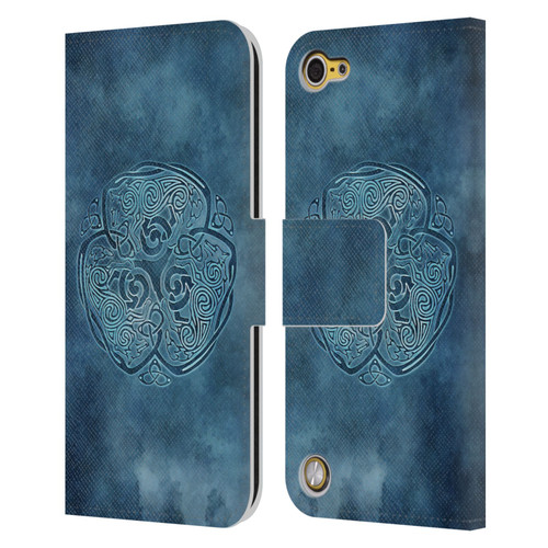 Brigid Ashwood Celtic Wisdom Knot Wolf Leather Book Wallet Case Cover For Apple iPod Touch 5G 5th Gen