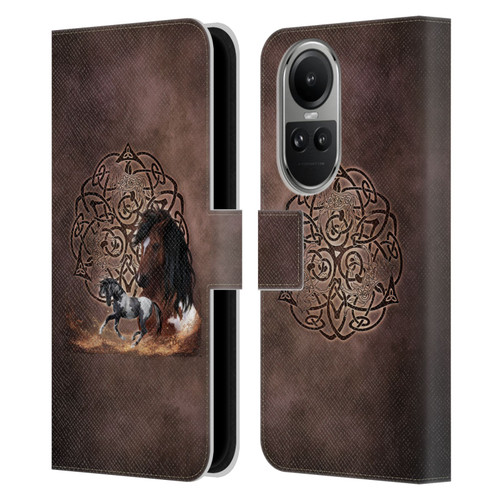 Brigid Ashwood Celtic Wisdom Horse Leather Book Wallet Case Cover For OPPO Reno10 5G / Reno10 Pro 5G