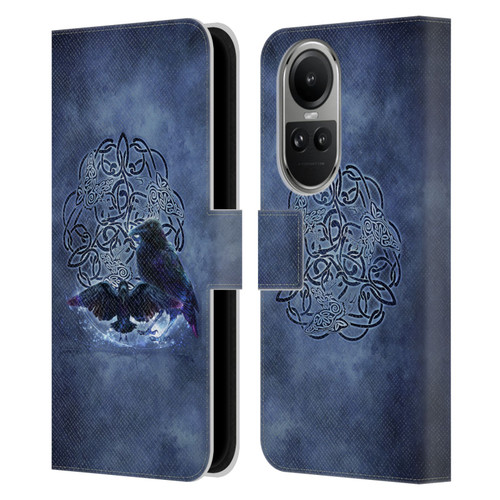 Brigid Ashwood Celtic Wisdom Raven Leather Book Wallet Case Cover For OPPO Reno10 5G / Reno10 Pro 5G