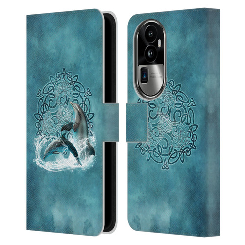 Brigid Ashwood Celtic Wisdom Dolphin Leather Book Wallet Case Cover For OPPO Reno10 Pro+