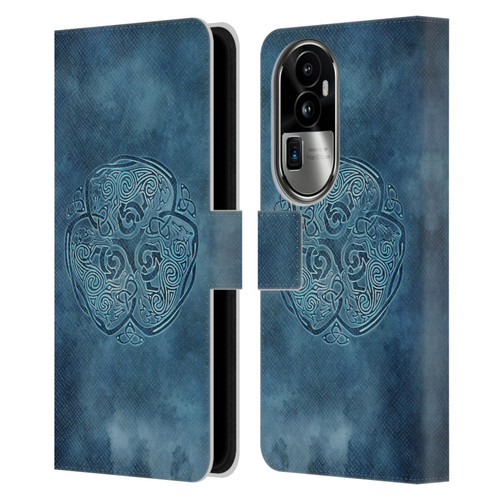 Brigid Ashwood Celtic Wisdom Knot Wolf Leather Book Wallet Case Cover For OPPO Reno10 Pro+