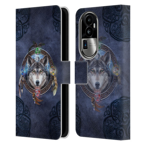 Brigid Ashwood Celtic Wisdom Wolf Guide Leather Book Wallet Case Cover For OPPO Reno10 Pro+