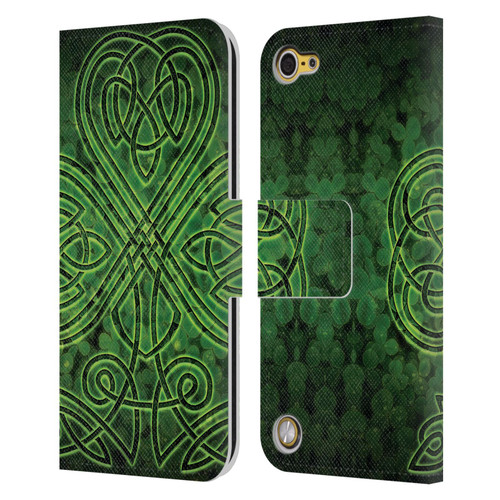 Brigid Ashwood Celtic Wisdom 3 Irish Shamrock Leather Book Wallet Case Cover For Apple iPod Touch 5G 5th Gen