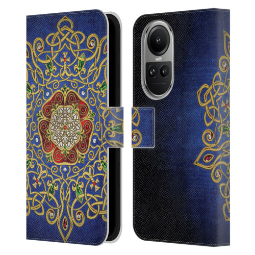 Brigid Ashwood Celtic Wisdom 3 Rose Leather Book Wallet Case Cover For OPPO Reno10 5G / Reno10 Pro 5G