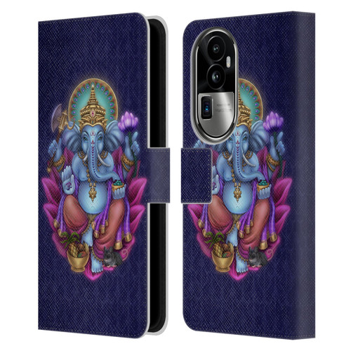 Brigid Ashwood Sacred Symbols Ganesha Leather Book Wallet Case Cover For OPPO Reno10 Pro+