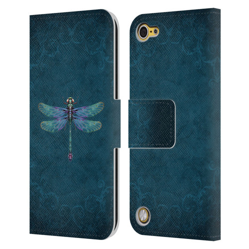 Brigid Ashwood Winged Things Dragonfly Leather Book Wallet Case Cover For Apple iPod Touch 5G 5th Gen