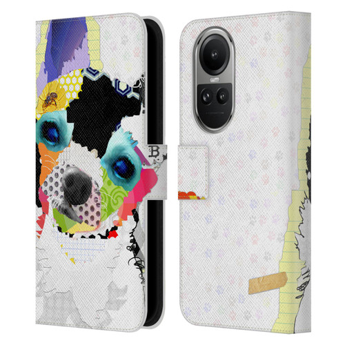 Michel Keck Dogs 2 Chihuahua Leather Book Wallet Case Cover For OPPO Reno10 5G / Reno10 Pro 5G