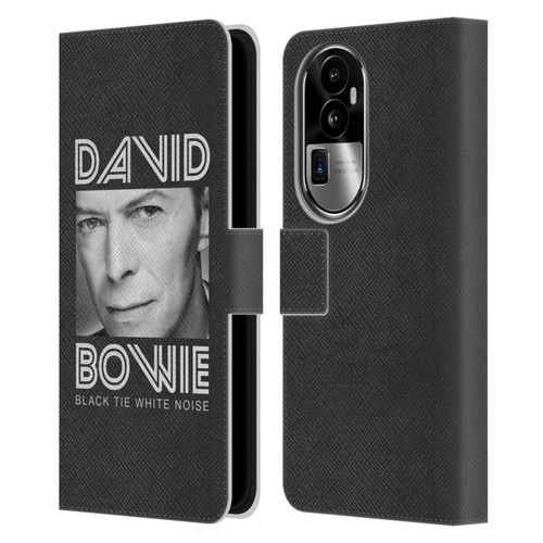 David Bowie Album Art Black Tie Leather Book Wallet Case Cover For OPPO Reno10 Pro+