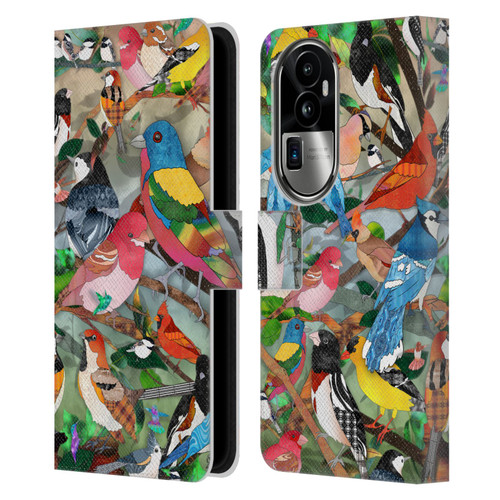 Suzan Lind Birds Medley 2 Leather Book Wallet Case Cover For OPPO Reno10 Pro+