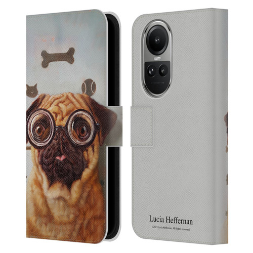 Lucia Heffernan Art Canine Eye Exam Leather Book Wallet Case Cover For OPPO Reno10 5G / Reno10 Pro 5G