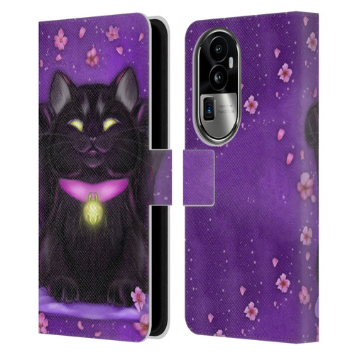 Ash Evans Black Cats Lucky Leather Book Wallet Case Cover For OPPO Reno10 Pro+