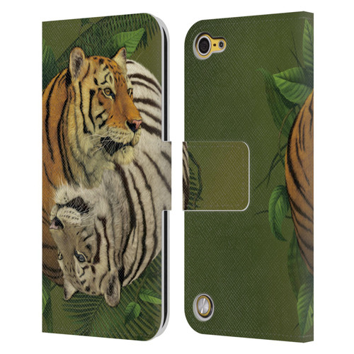 Vincent Hie Animals Tiger Yin Yang Leather Book Wallet Case Cover For Apple iPod Touch 5G 5th Gen